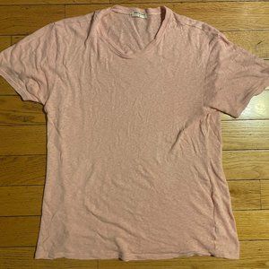 American Trench Cotton Linen Tee in Blush M